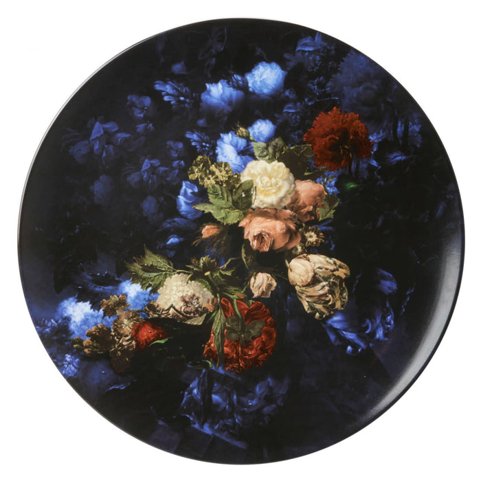Wandbord Stilleven met bloemen Ø 42 cm - Heinen Delfts Blauw