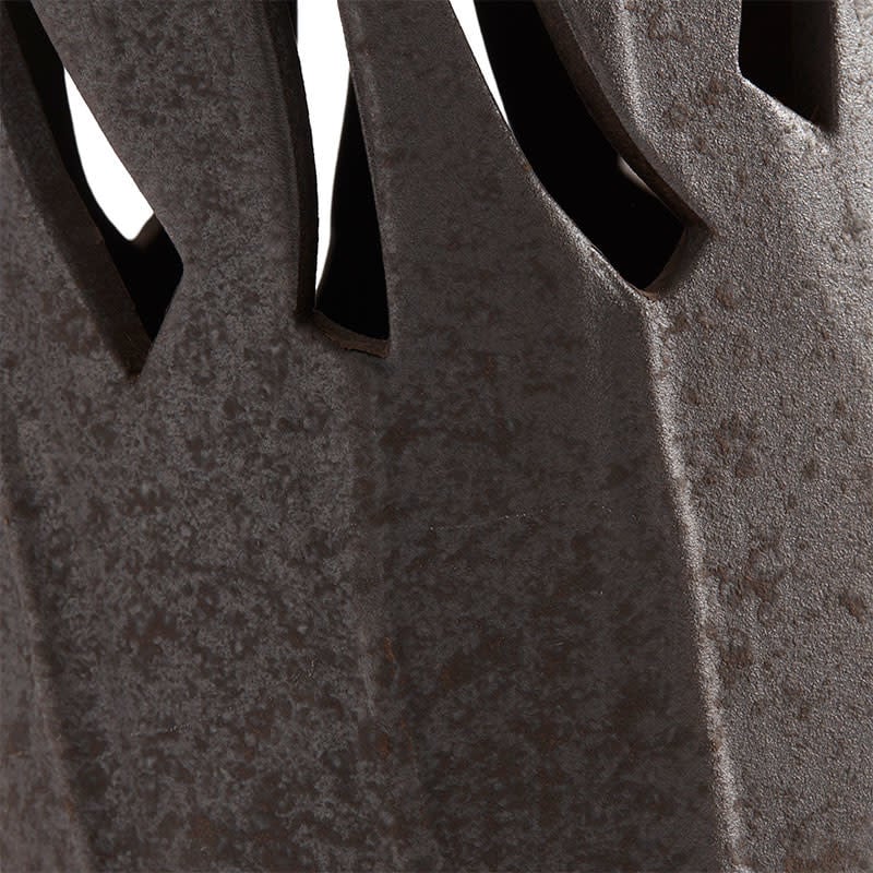 Gaia Lantaarn / Vaas S - Chocolate Stoneware - Ø12xH25 cm | Muubs