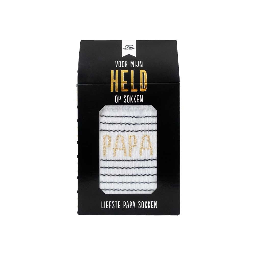 Sokken – Papa - Voor mijn held op sokken - Bijzondercadeau.nl