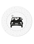Wall circle Sinterklaas - Piet in the car - 20cm