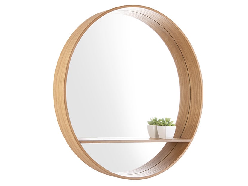 Wall mirror Mirror Sheer - Wood - Natural - 61cm