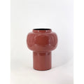 Vase Emaille Steinrot – Ø 20 x 24 cm – Metall