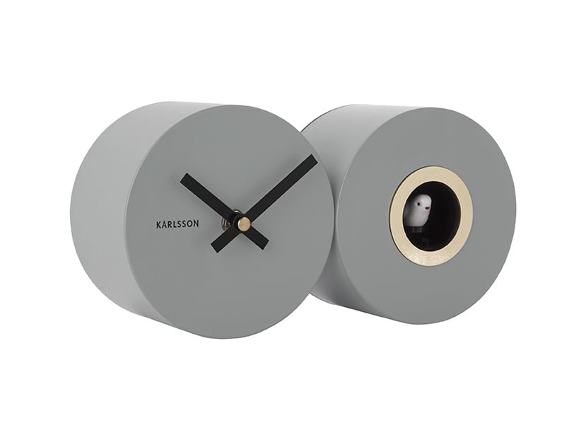 Cuckoo Clock Duo / Wall or Standing / Matte Mouse Gray