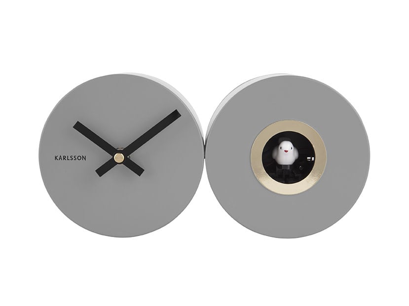 Cuckoo Clock Duo / Wall or Standing / Matte Mouse Gray