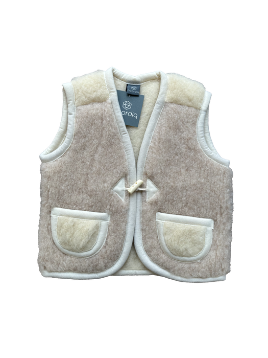 Noordiq Bodywarmer Kinder Beige/Weiß