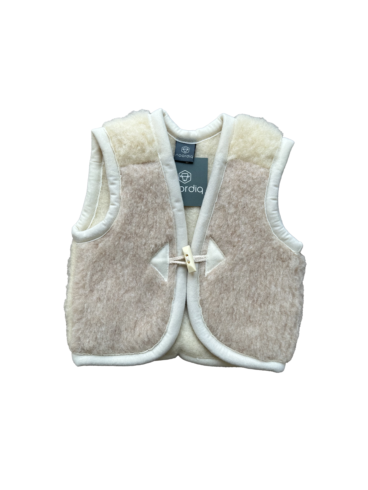 Noordiq Bodywarmer Kinder Beige/Weiß