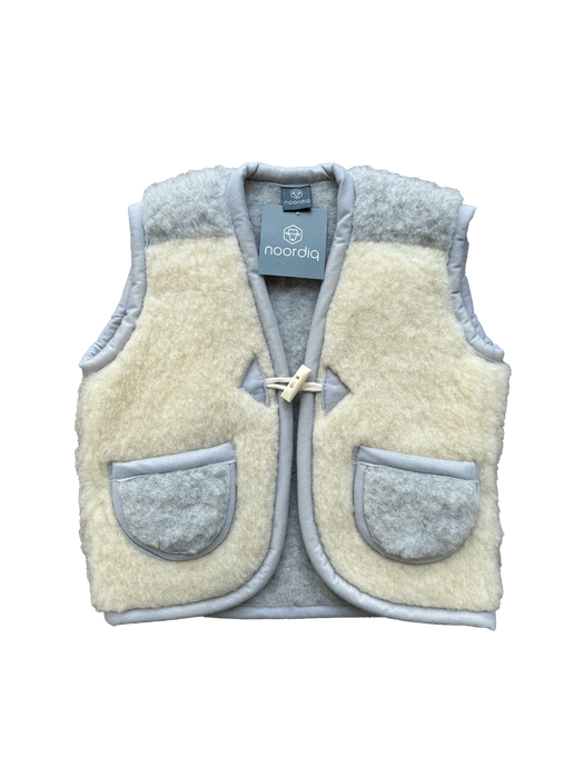 Noordiq Bodywarmer Kinder Beige/Weiß