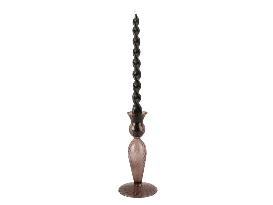 Kerzenhalter Swirl - Schokoladenbraun - 17cm