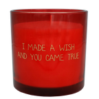 Soy Candle Glass - I made a wish and you came true - Scent: Unconditional
