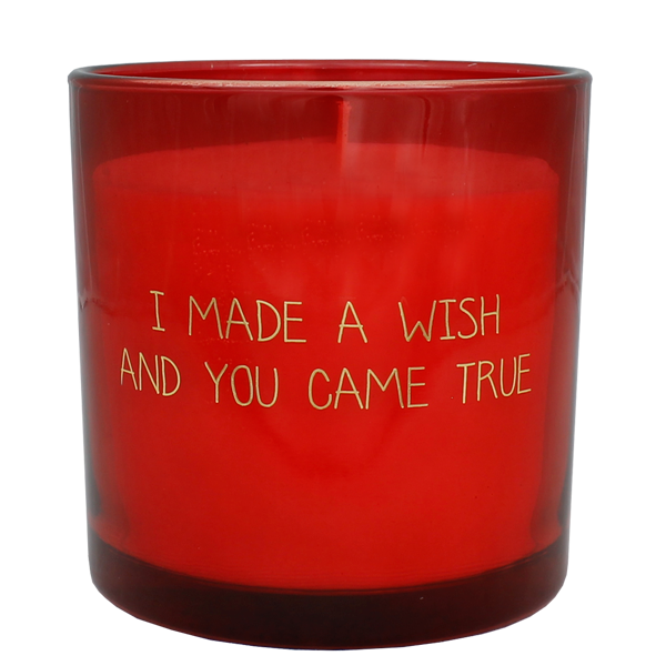 Soy Candle Glass - I made a wish and you came true - Scent: Unconditional