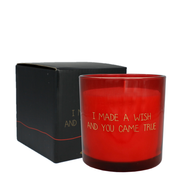 Soy Candle Glass - I made a wish and you came true - Scent: Unconditional