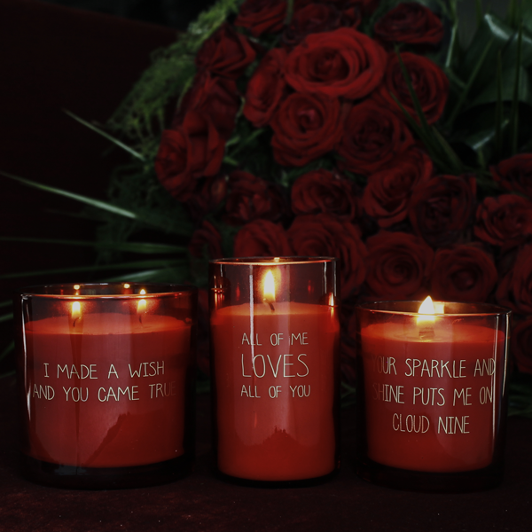 Soy Candle Glass - I made a wish and you came true - Scent: Unconditional