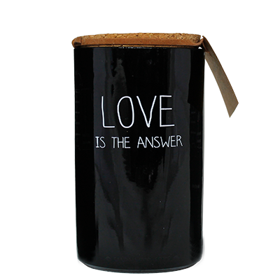 Sojakaars Glas - Love is the answer - Geur: Warm Cashmere