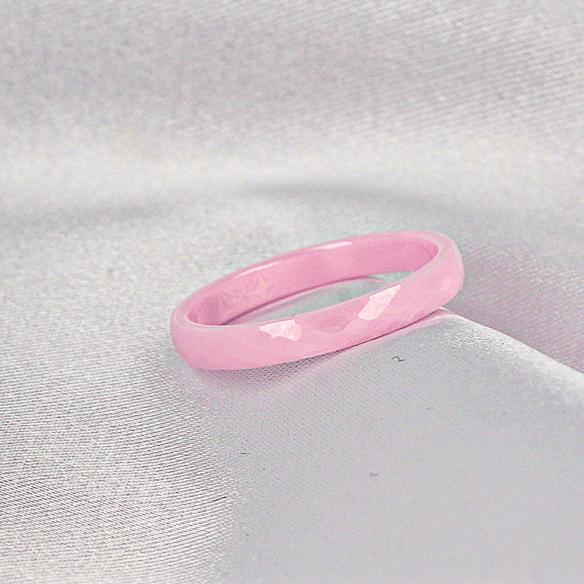 Ring ceramic pink - diamond ptr