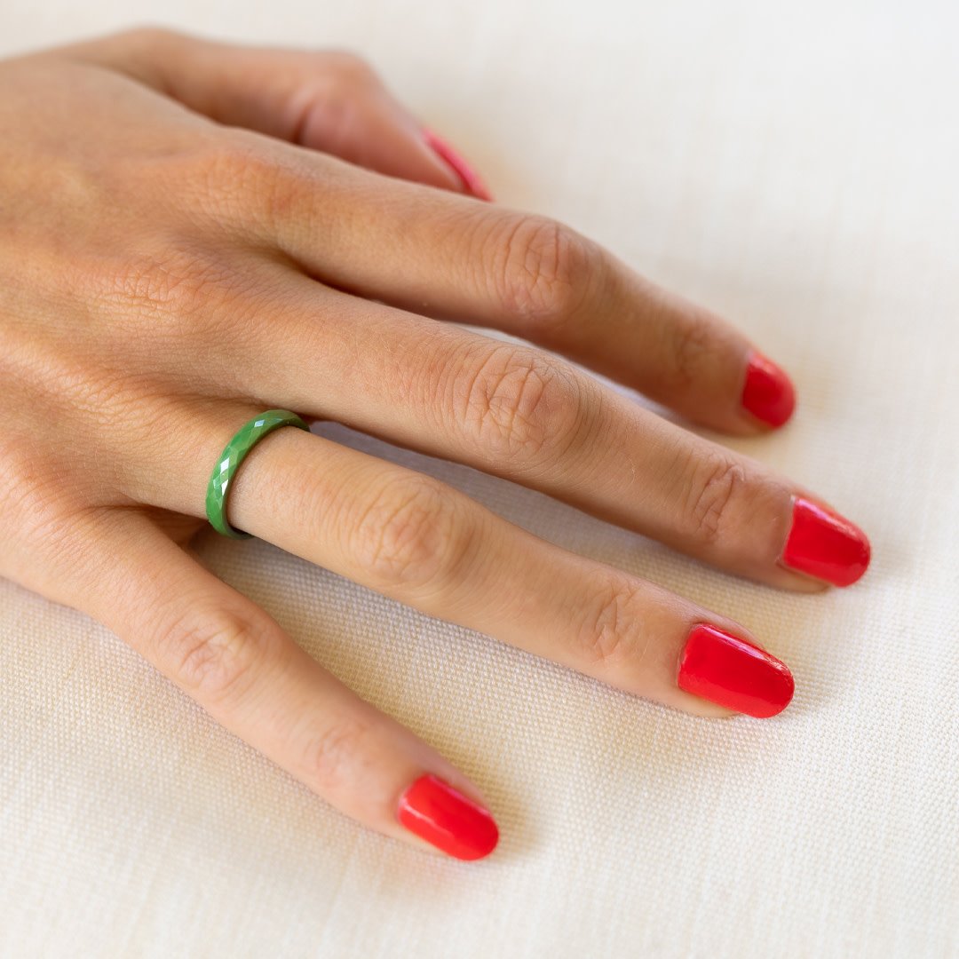 Ring Keramik grün - Diamant ptr