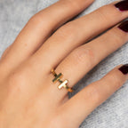Sierlijke H-Ring Goud - gemaakt van edelstaal | My Bendel
