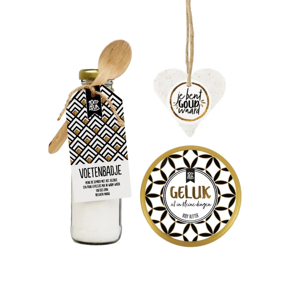 Cadeaubox “Je bent goud waard” | 100% Leuk