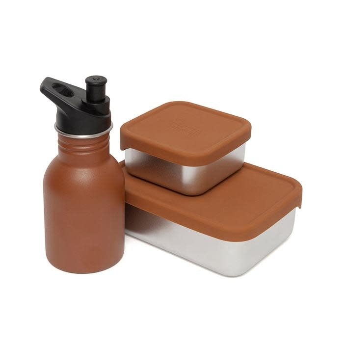 RVS Drinkfles - Gebakken klei | Petit Monkey