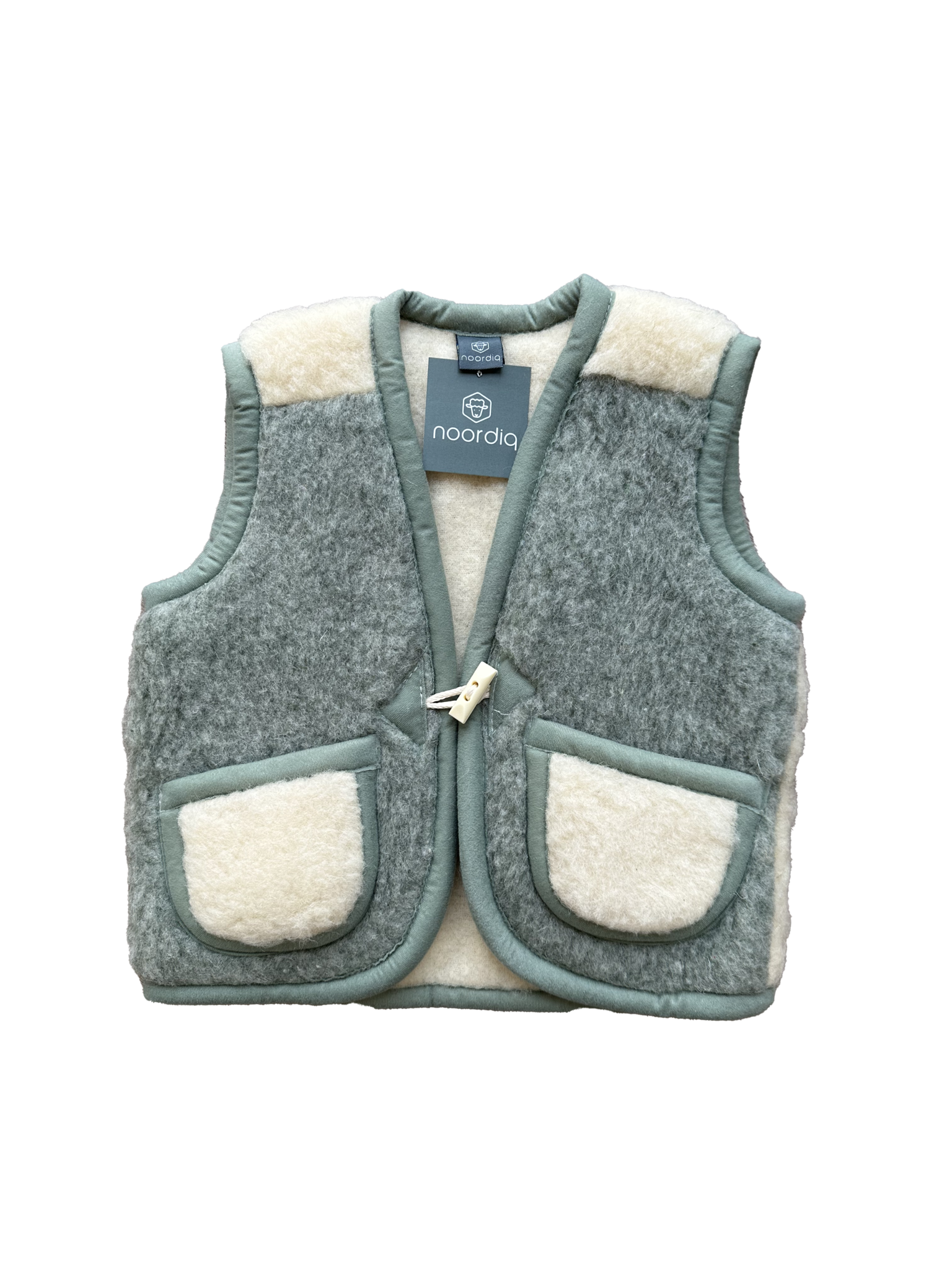 Noordiq Bodywarmer Kinder Beige/Weiß