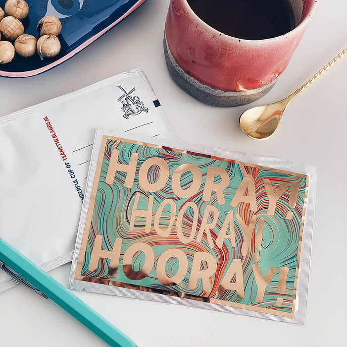 Hooray Hooray Hooray | Marble Tea Postcard