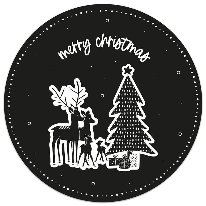 Muurcirkel Kerst - Merry Christmas - 20cm