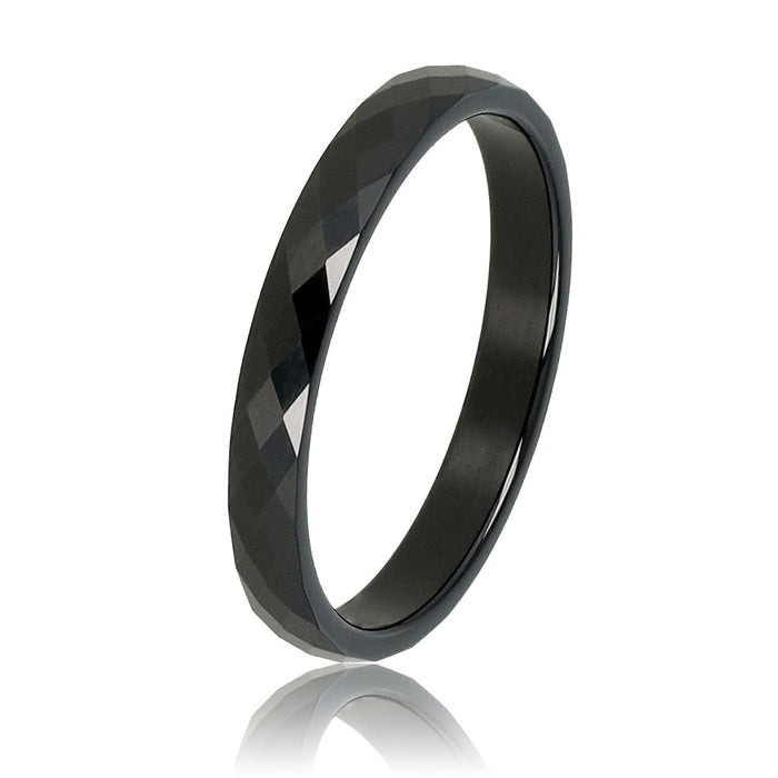Ring keramisch zwart- diamant ptr