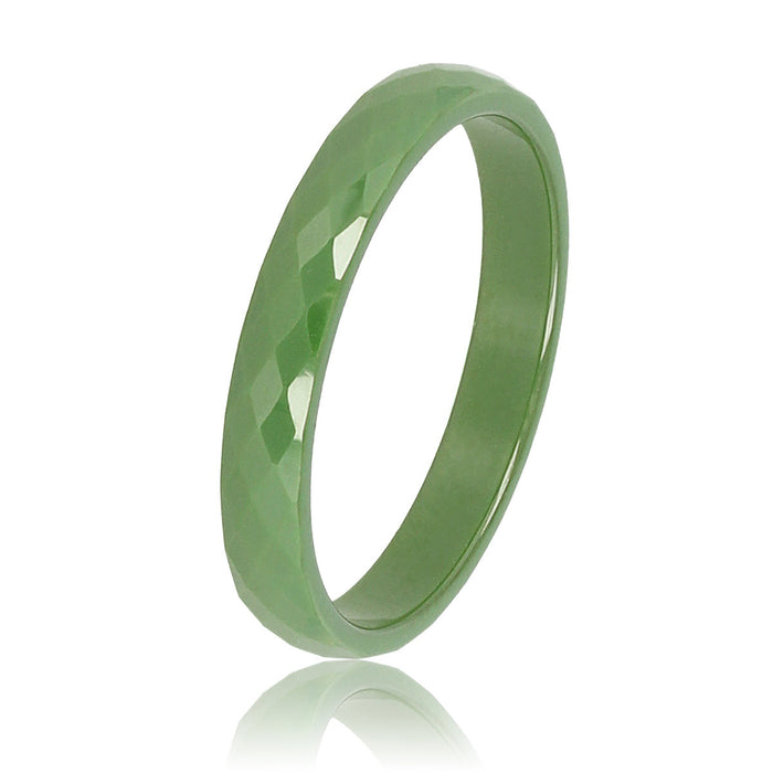 Ring keramisch groen  - diamant ptr