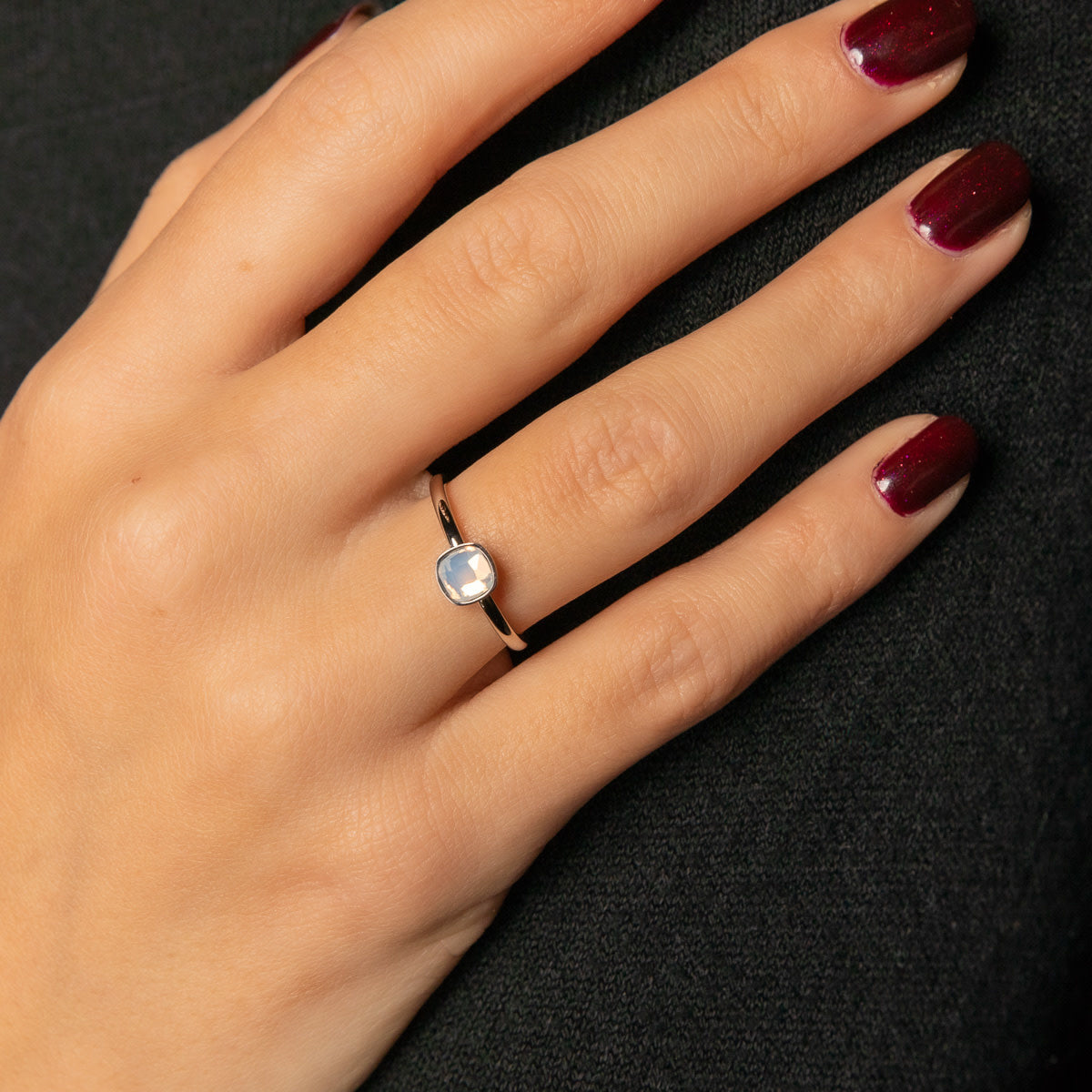 Ring Silver with quartz stone