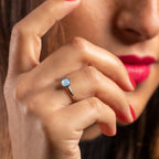 Ring Silver with quartz stone