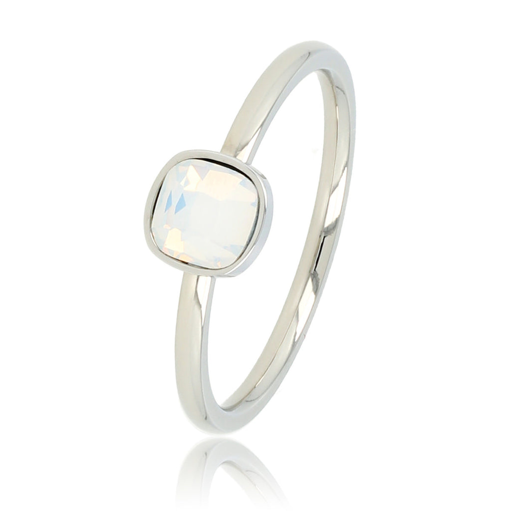 Ring Silver with quartz stone