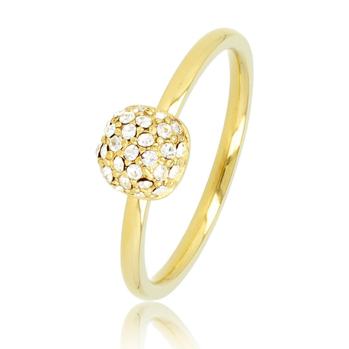 Ring Gold with crystal stones