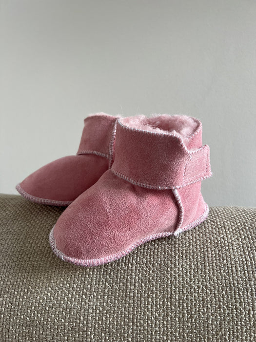 Slipper Sheepskin Leather - Baby - Pink