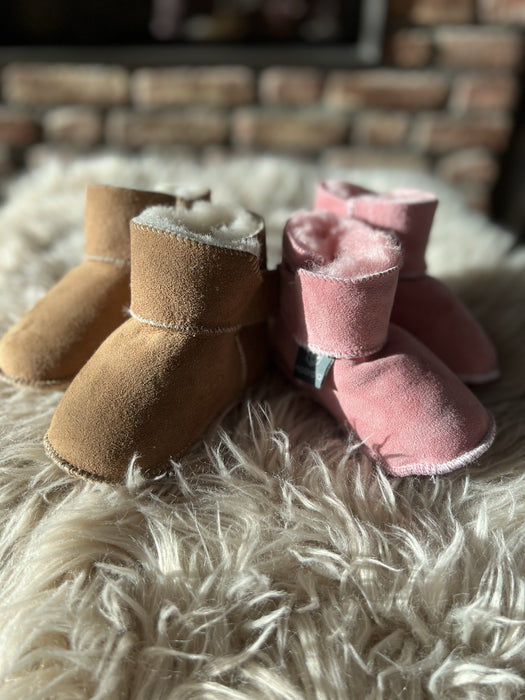 Slipper Sheepskin Leather - Baby - Pink