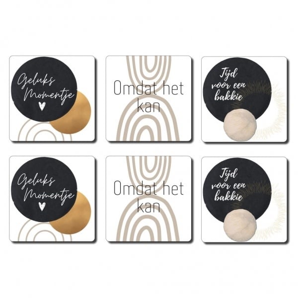 Onderzetters 6 stuks - Dessin | The Big Gifts