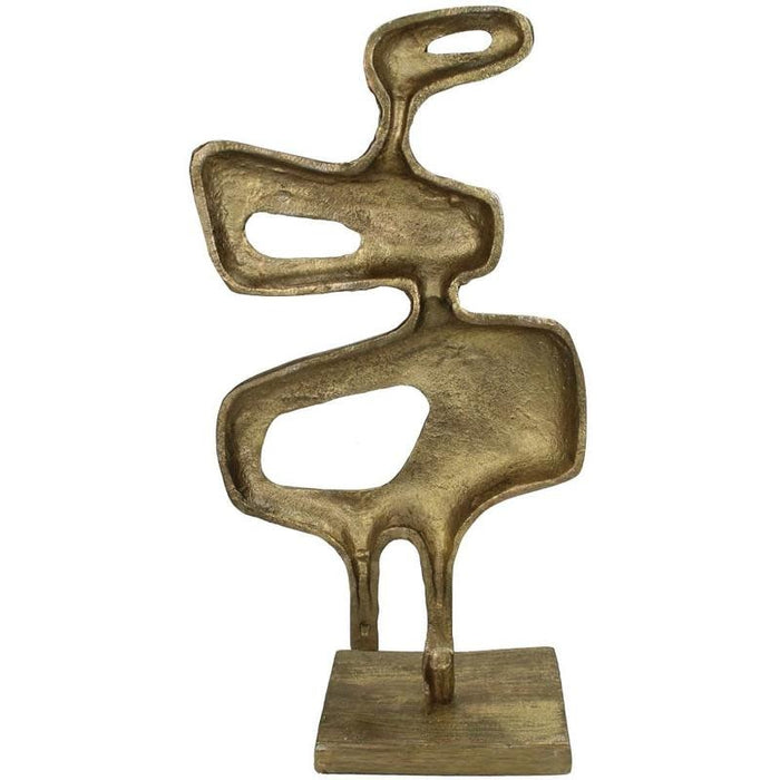 Ornament Sculpture Aluminum Gold 20x10x41cm -