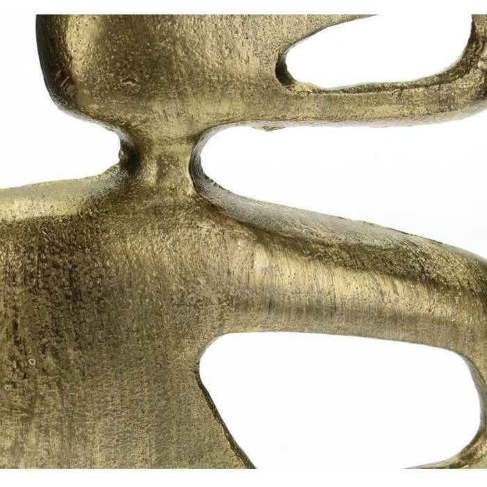 Ornament Sculpture Aluminum Gold 20x10x41cm -