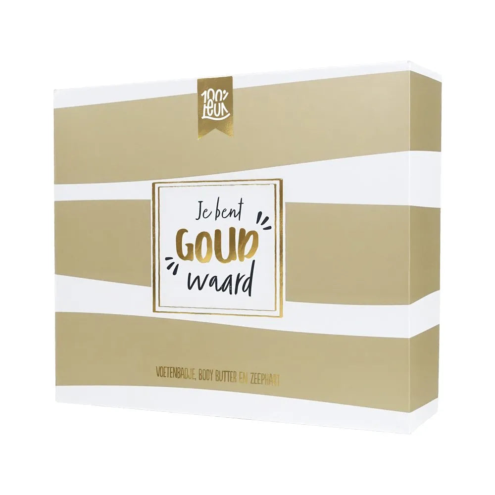 Cadeaubox “Je bent goud waard” | 100% Leuk
