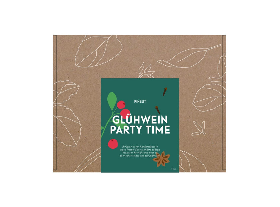 Glühweinrote Geschenkbox „Party Time“