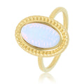 Ring Goud met quartz steen - wit-blauw | My Bendel