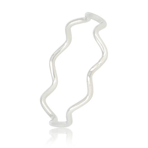 Ring Zilver - Smal met Wave/Golf patroon | My Bendel
