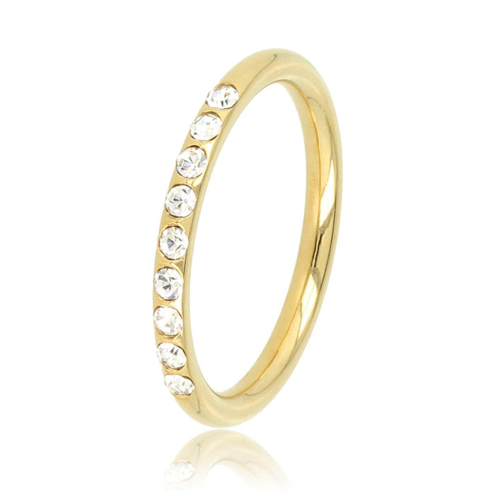 Ring Gold with zirconia stones