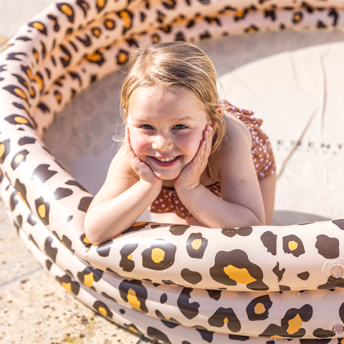 Inflatable Swimming Pool Beige Panther Print Ø 150 cm