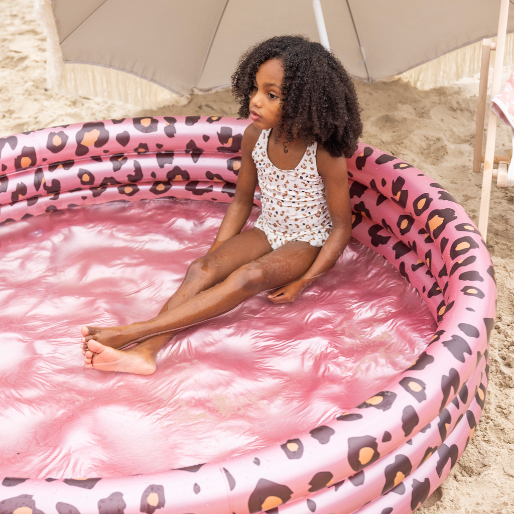 Inflatable Swimming Pool Panther Print Rose Gold Ø 150 cm