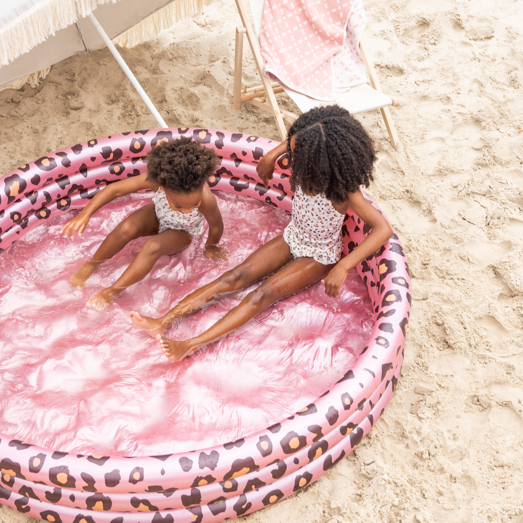 Inflatable Swimming Pool Panther Print Rose Gold Ø 150 cm