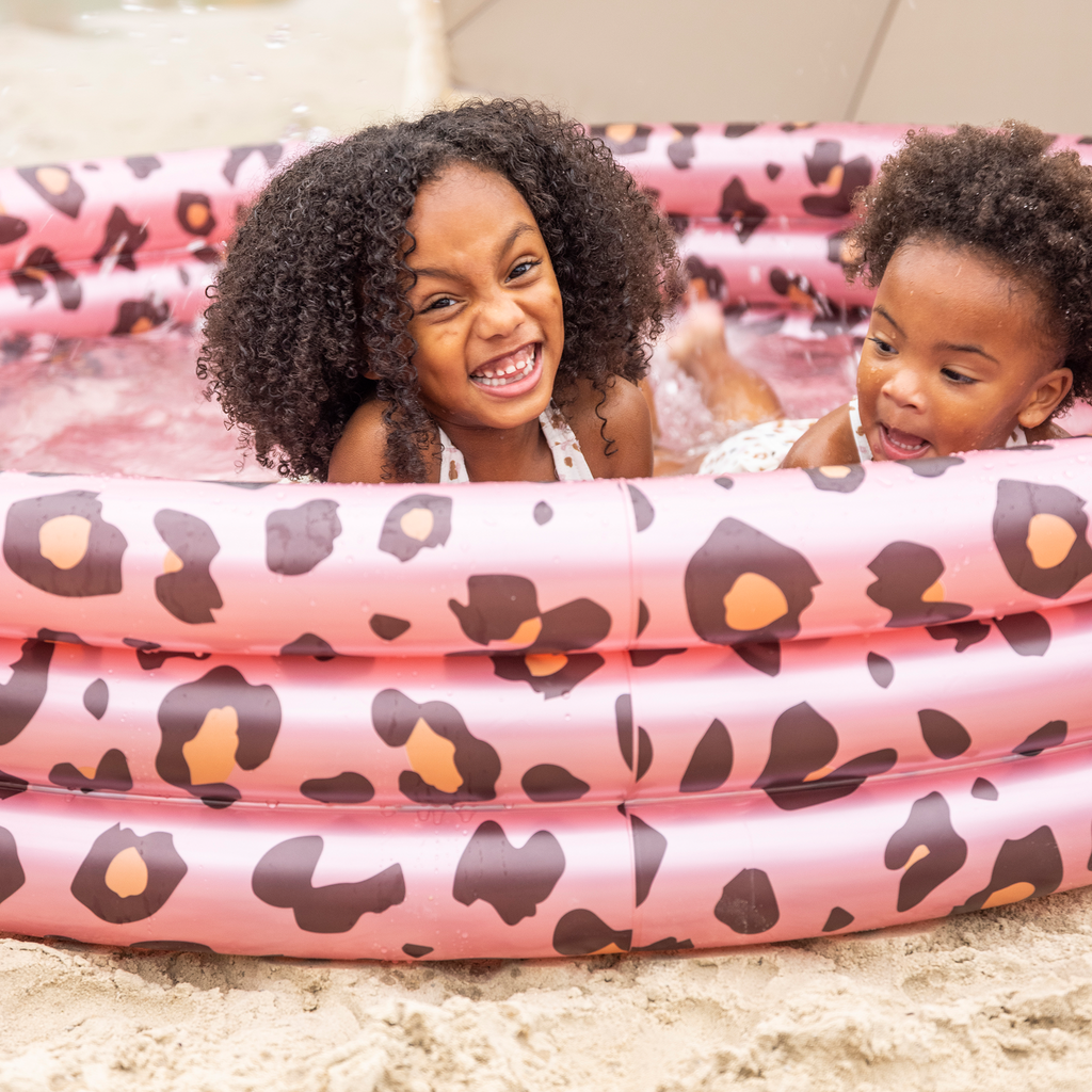 Inflatable Swimming Pool Panther Print Rose Gold Ø 150 cm