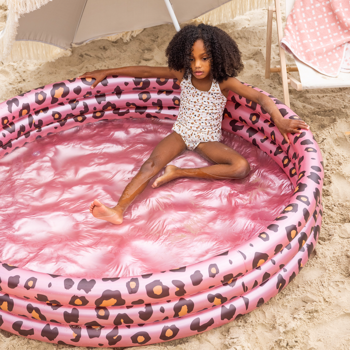 Inflatable Swimming Pool Panther Print Rose Gold Ø 150 cm