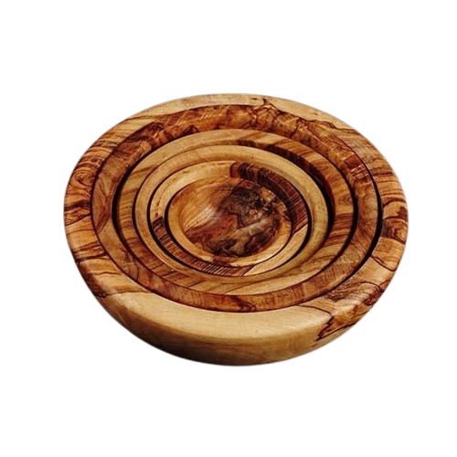 Olive wood bowl set - 6 pieces - from 5 cm to 15 cm