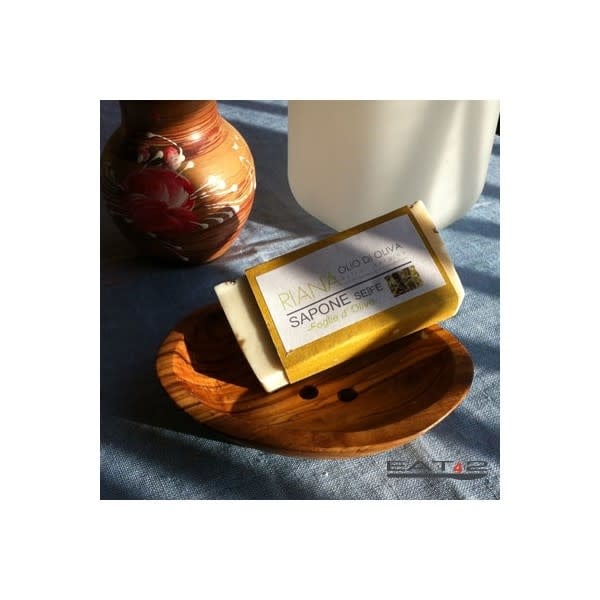 Soap dish Olive wood - Oval 13 cm