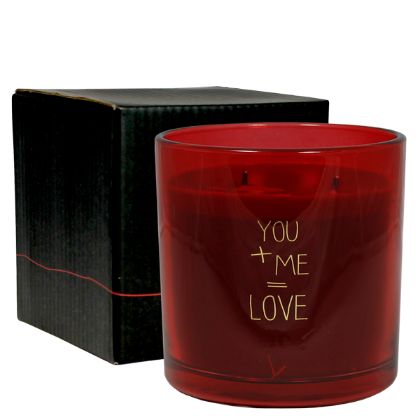 Soy Candle Glass - Me + You = Love - Scent: Unconditional