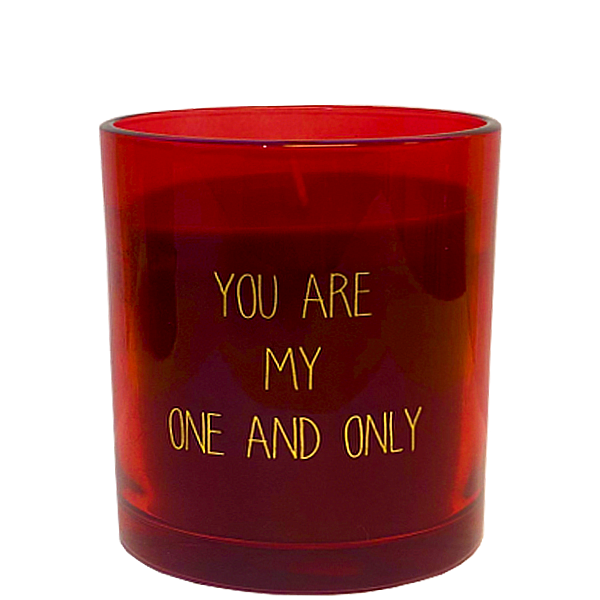 Soy Candle Glass - You are my one and only - Scent: Unconditional